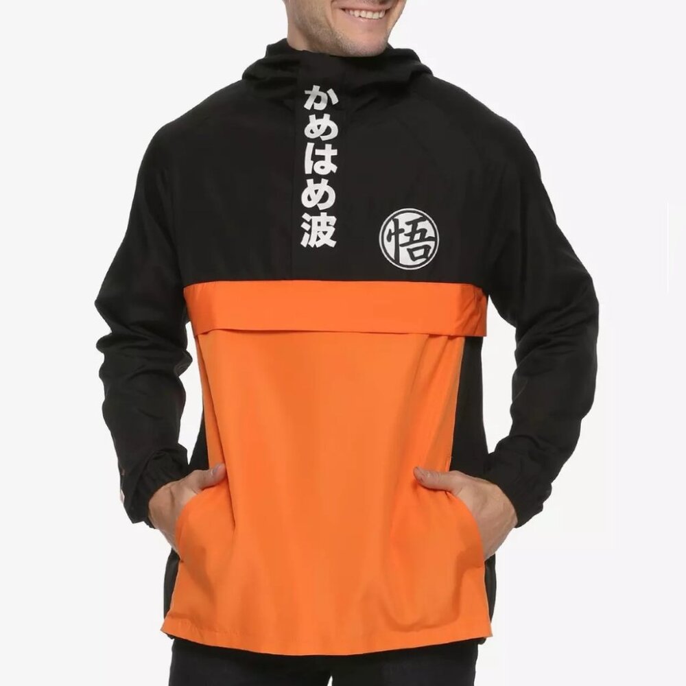 BNWT Dragon Ball Z Goku Colorblock Anorak Jacket, Size M